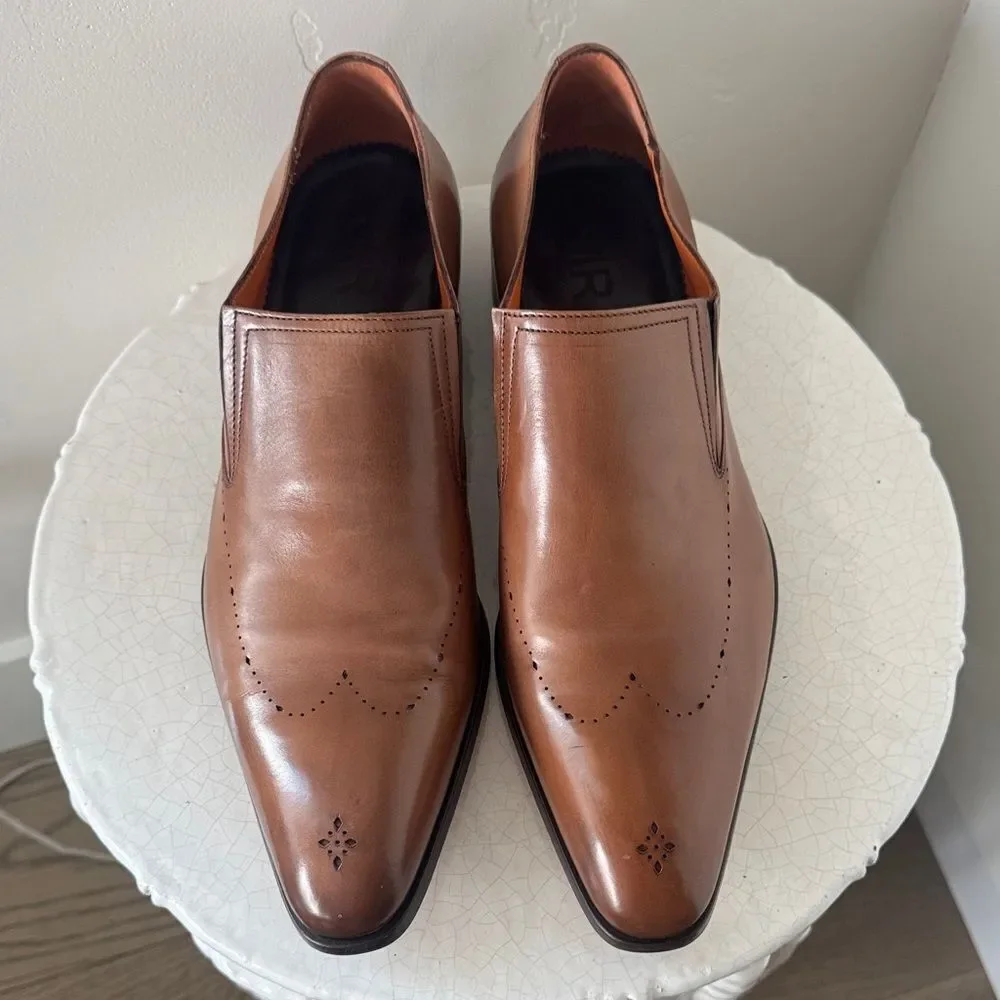 SIR by DEAR SIR Elegant Brown Leather Men's Dress Oxford Brogue Shoes Size EU 44